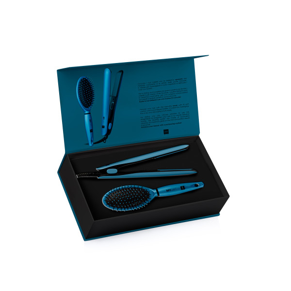 B230 -LABOR MYGIFT Kit piastra per capelli professionale e spazzola Ottanio Shade