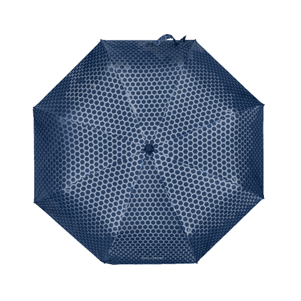 BALDININI ombrello blu con Fodero coordinato, richiudibile con laccio da polso Confezionato in PolyBag