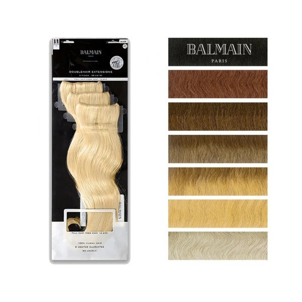 Balmain Extension 3 Fasce Capelli Veri Lunghe 40 cm Peso 33 grammi
