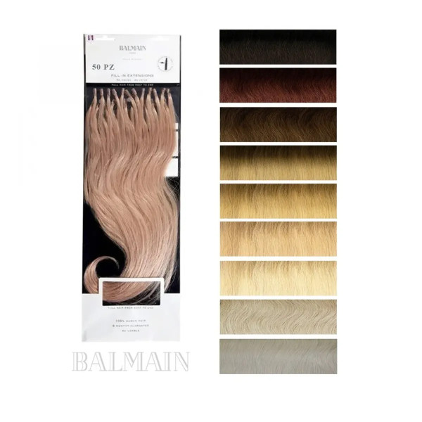 Balmain Extension Cheratina Capelli Veri 50 Ciocche Lunghe 40 cm L6